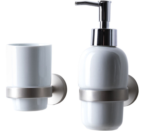 Дозатор для жидкого мыла Allen Brau Priority 6.31006-BN белый/никель браш