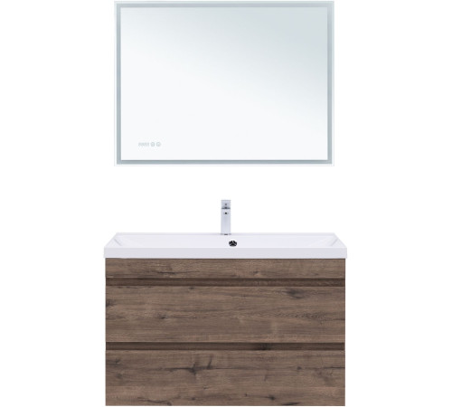 Тумба под раковину Aquanet Нота New 100 дуб веллингтон табак