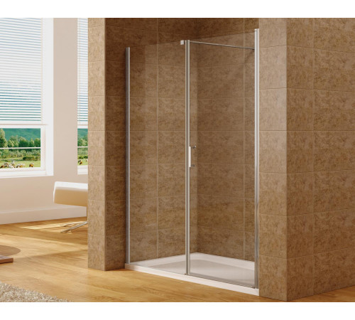 Душевая дверь Aquanet Cinetic 170, прозрачное стекло (AE12-N-80H190U-CT + AE12-F-90H190U-CT)