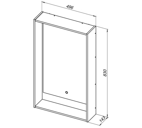 Зеркало Aquanet Милан 50 белый глянец