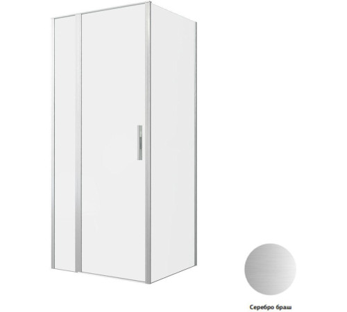 Душевой уголок Allen Brau Priority 90x80 3.31026.BA + 3.31041.BA серебро браш