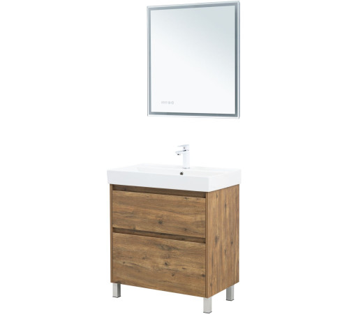 Тумба под раковину Aquanet Nova Lite 2.0 75 напольная, дуб рустикальный