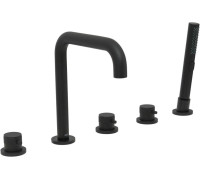 Смеситель на борт ванны Allen Brau Priority 5.31007-31 (с внутренней частью) черный матовый