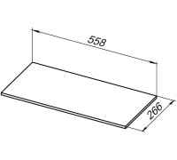 Полка для стеллажа Allen Brau Liberty 60 1.33010.GR-S графит структ