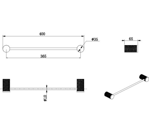 Держатель для полотенца Allen Brau Priority 4.0 6.31С11-BN никель браш