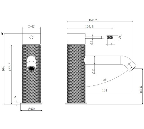 Смеситель для раковины Allen Brau Priority 4.0 5.31С01-31 черный матовый