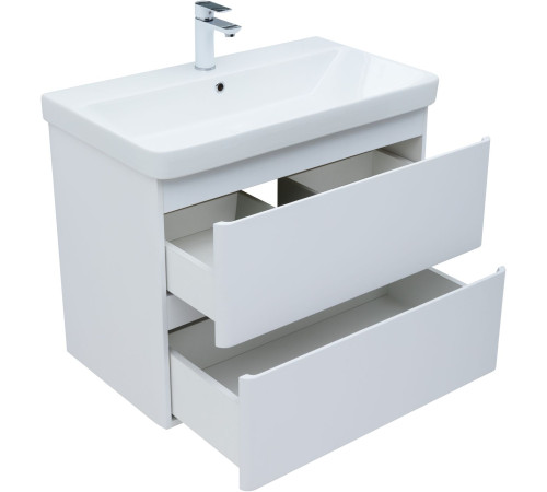Тумба под раковину Aquanet Эмбер 80 белый матовый