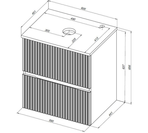 Тумба под раковину Aquanet Джейн 60 мисти грин