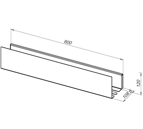 Полка Aquanet Магнум 60x12 сталь браш