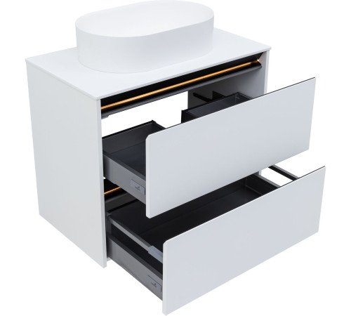 Тумба под раковину Allen Brau Activity 80 1.34004.WM белый матовый/черный браш