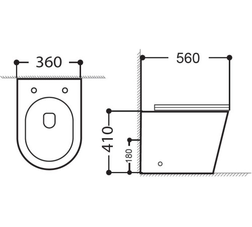 Унитаз приставной Aquanet Rimless Atago 2.0 F LX-1906