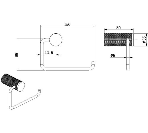 Держатель для туалетной бумаги Allen Brau Priority 4.0 6.31С07-MG графит браш
