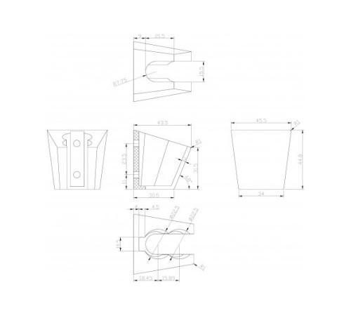 Набор смесителя с гигиеническим душем Aquanet Static 1.01 (с внутренней частью)