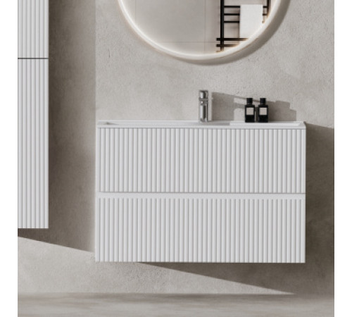 Тумба под раковину Aquanet Джейн 100 белый матовый