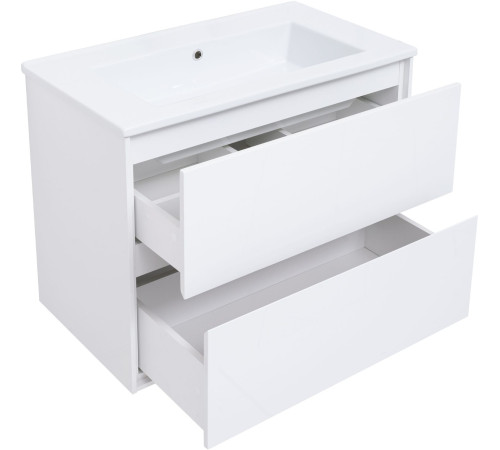 Тумба под раковину Aquanet Милан 85 белый глянец