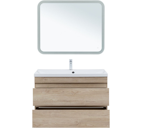 Тумба под раковину Aquanet Нота New 100 дуб светлый