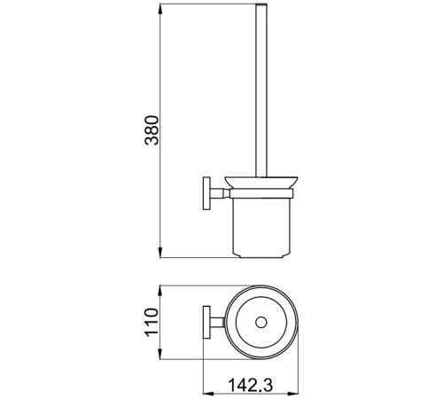 Ершик для унитаза Allen Brau Priority 6.31008-00 белый/хром
