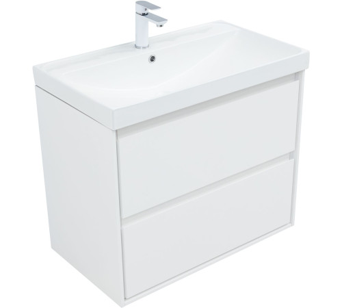 Тумба под раковину Aquanet Милан 80 белый глянец