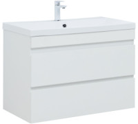 Тумба под раковину Aquanet Нота New 90 белый глянец