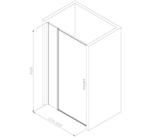 Душевая дверь Allen Brau Priority 120 3.31032.BA серебро браш