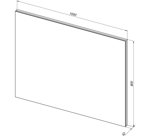 Зеркало Aquanet Гласс 100 белый LED