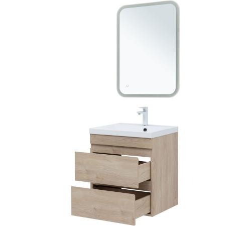 Тумба под раковину Aquanet Нота New 60 дуб светлый