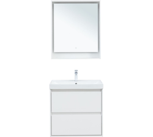 Тумба под раковину Aquanet Милан 70 белый глянец