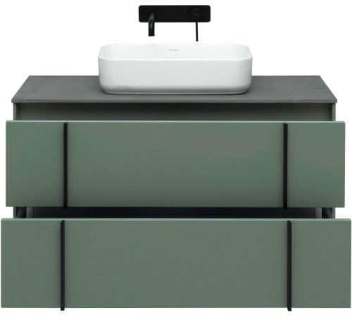 Тумба под раковину Allen Brau Reality 100 1.32007.CGM олива матовый