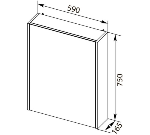 Зеркальный шкаф Aquanet Палермо 60 белый