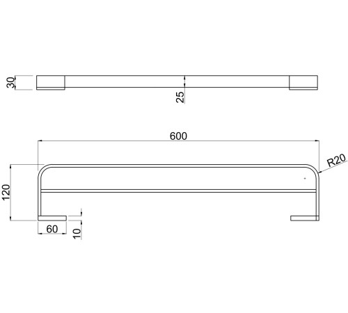 Держатель для полотенец Allen Brau Infinity 6.21013-31 черный матовый