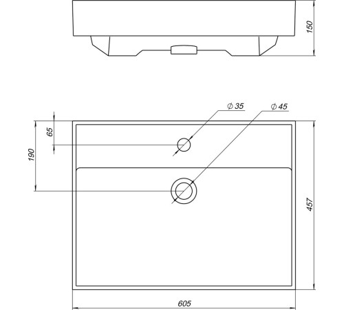 Раковина Aquanet Латина 60