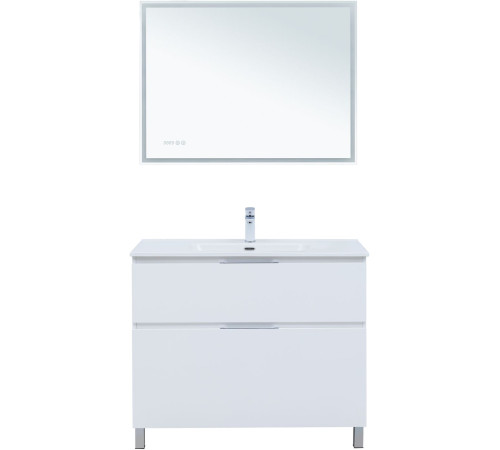 Тумба под раковину Aquanet Алвита New 100 напольная, белый матовый