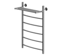 Полотенцесушитель водяной Aquanet Romeo с полкой 800x500, с полкой, хром