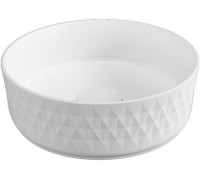 Раковина накладная Allen Brau Fantasy Romb 36 4.11033.21 белый матовый