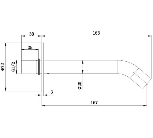 Излив Allen Brau Priority 5.31A18-MG графит браш
