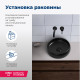 Раковина накладная Aquanet Round-1-MB 36 черный матовый