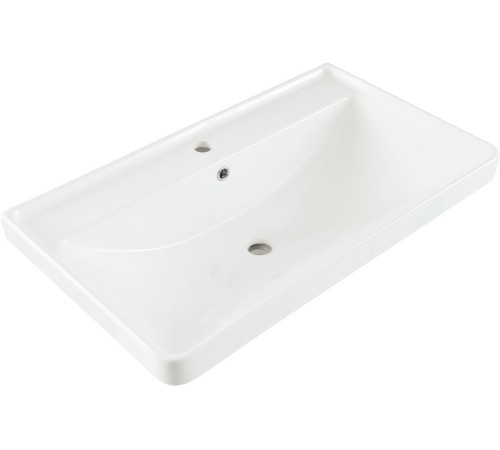 Тумба под раковину Aquanet Оптима 80 дуб светлый/белый сатин