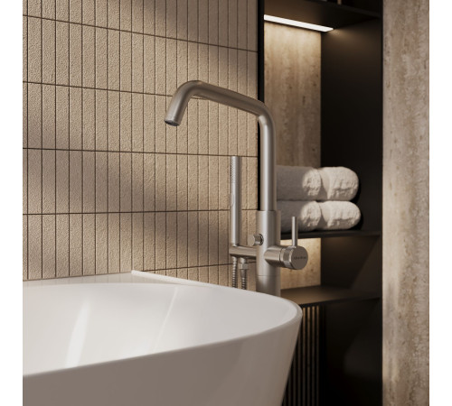 Смеситель для ванны Allen Brau Priority 5.31008-BN (с внутренней частью) никель браш