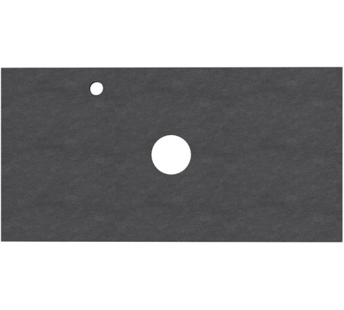 Столешница Aquanet Flat 90 графит, с отв. слева