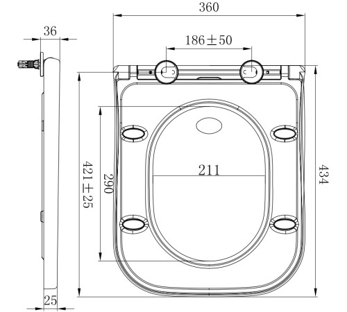 Крышка-сиденье для унитаза Allen Brau Infinity 4.21010.20 белый глянец