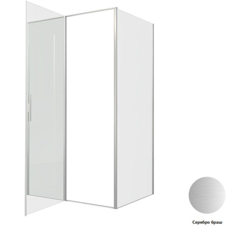 Душевой уголок Allen Brau Priority 120x90 3.31032.BA + 3.31044.BA серебро браш