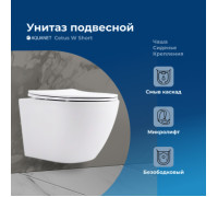 Унитаз подвесной Aquanet Rimless Cetus W Short LX-1900