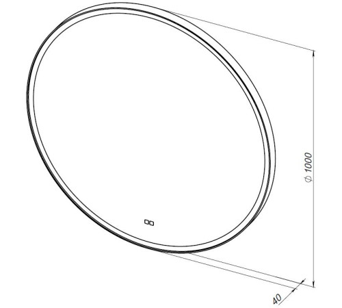 Зеркало Aquanet Тренд 100 черный