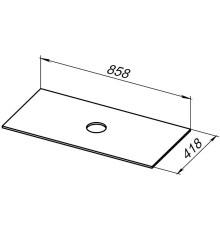 Столешница Allen Brau Liberty 90 1.33008.G-S серый структ