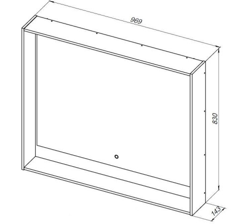 Зеркало Aquanet Милан 100 белый глянец