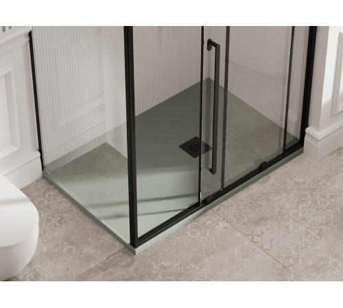 Душевой уголок Allen Brau Fantasy 120x80 3.11006.31 + 3.11012.31 черный матовый