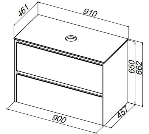Тумба под раковину Allen Brau Activity 90 1.34013.BGM синий матовый/олива браш