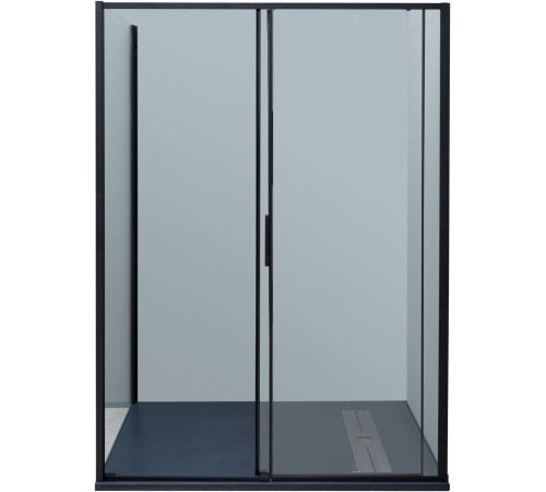 Душевая дверь Aquanet Pleasure Evo 140 AE65-N140-BT профиль черный, прозрачное стекло