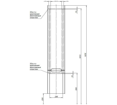 Пенал Aquanet София 35 L белый глянец
