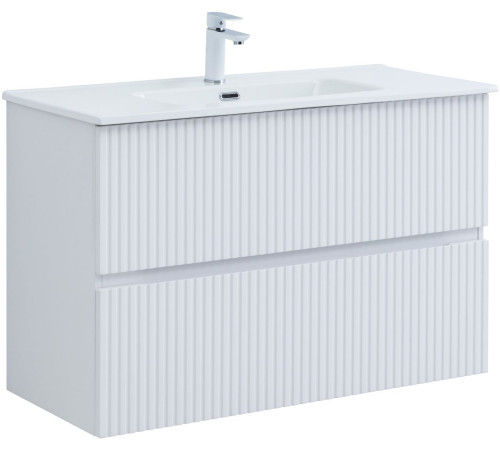 Тумба под раковину Aquanet Джейн 100 белый матовый